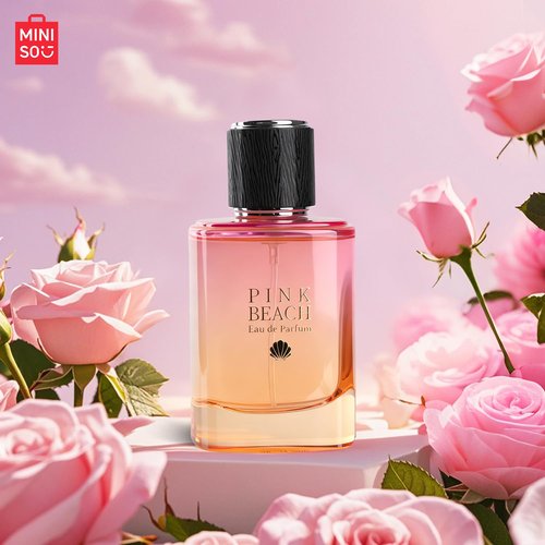 MINISO Pink Beach Eau de Parfum - Sweet Mandarin, Lavender & Jasmine Notes - Long-Lasting Women's Fragrance, 1.69 fl oz / 50 ml
