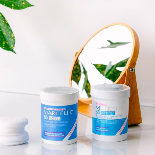 Marcelle Gentle Eye Make-Up Remover Pads - Hypoallergenic & Fragrance-Free | 85 Pads for Sensitive Eyes