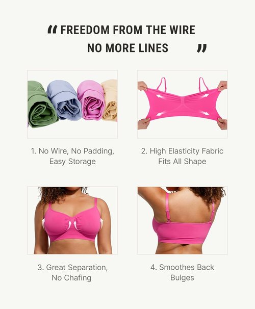 FeelinGirl Bralettes for Women - Comfortable Seamless Supportive Bras | No Underwire Design