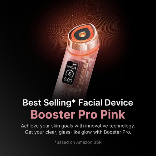 medicube Booster Pro | 6-in-1 Real Glass Glow Beauty Massager | for Clear, Radiant, Firmer-Looking Skin | Korean Skin Care
