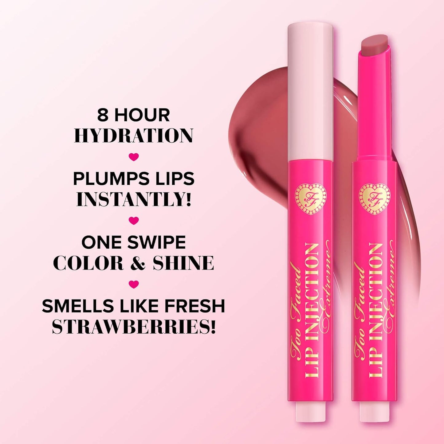 Too Faced Lip Injection Extreme Plumping - Hydrating Sheer-To-Medium Coverage Lip Plumper, 0.05 Ounce