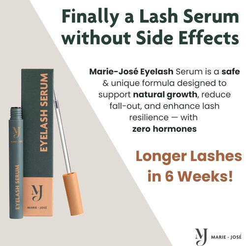 Marie-José Multi Peptide Lash Serum - Hormone-Free Formula for Stronger, Fuller Lashes | 3 ml, Gentle for Sensitive Eyes