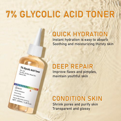 **Regine Switzerland 7% Glycolic Acid Exfoliating Toner - Pore Minimizing & Hydrating Formula**
