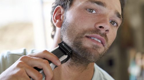 Philips Beard Trimmer & Hair Clipper Series 5000 - Effortless Grooming - Black & Silver Finish