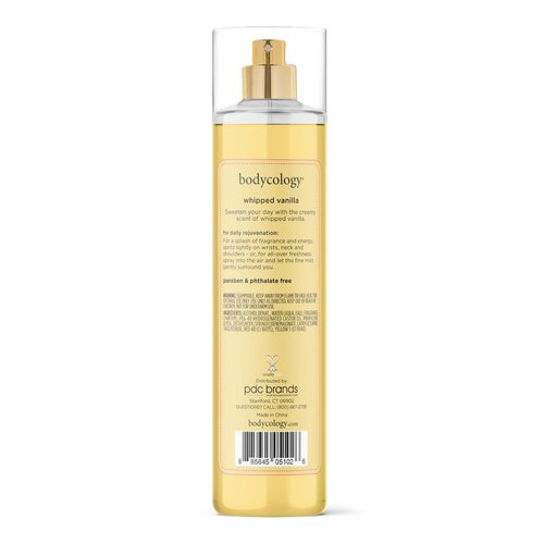 Bodycology Long-Lasting Fragrance Body Mist, Whipped Vanilla, 8 fl oz (Pack of 2)