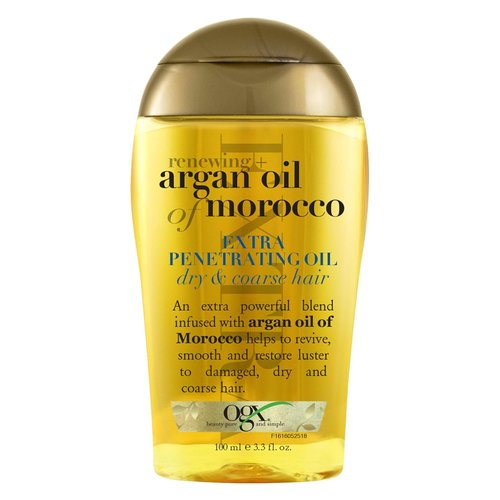 OGX Argan Oil Hair Oil - Extra Strength Serum for Dry, Damaged & Frizzy Hair | 3.3 Fl Oz