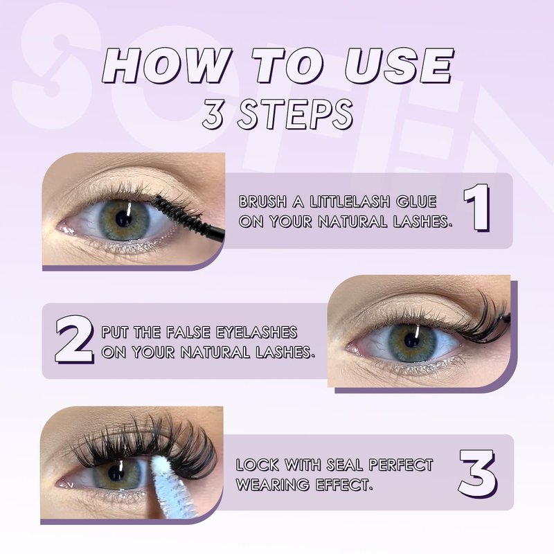 SOFENIDA Lash Clusters Kit Wispy Lash Clusters Cluster Eyelash Extensions 10-18mm Lash Extension Kit Eyelash Cluster Eyelash Extensions Waterproof DIY Individual Lashes Clusters with Soft Thin Band
