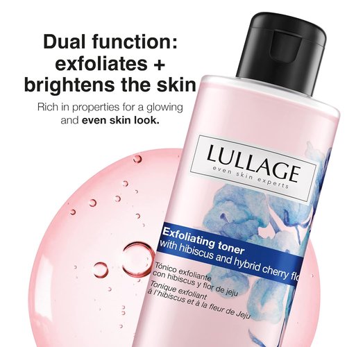Lullage Exfoliating Face Toner - Alcohol-Free Hibiscus Extract for All Skin Types | 6.8 Fl Oz