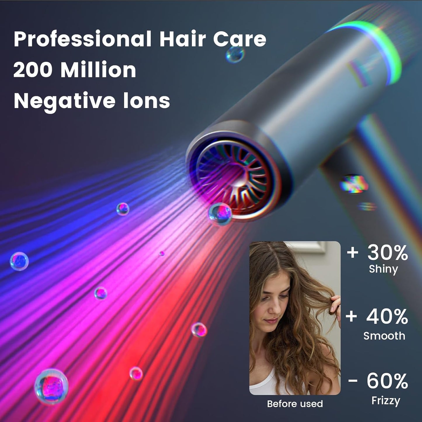 Skiennix Hair Dryer - High-Speed Ionic Blow Dryer with 1600 Watt Motor for Fast Drying | Lightweight & Professional Design