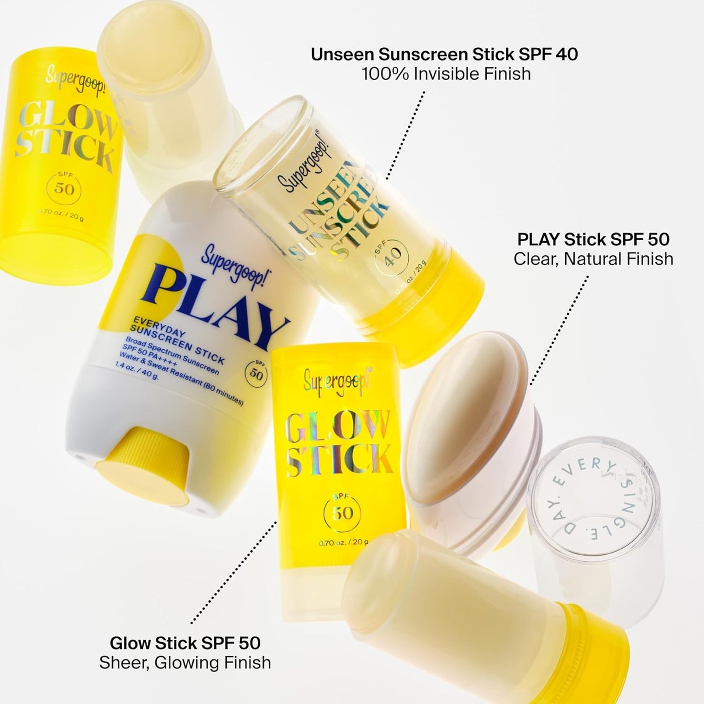 Supergoop! Unseen Sunscreen Stick - SPF 40 - Clear & Invisible Sun Protection - 0.7 fl oz