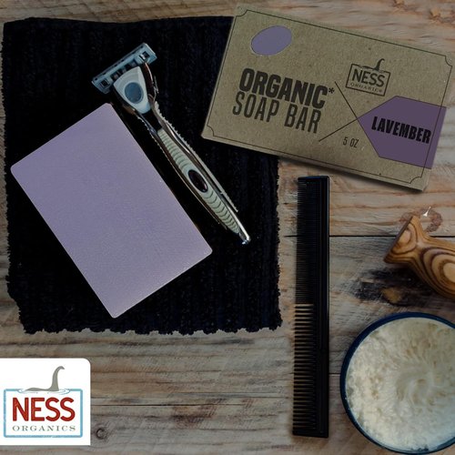 Ness Men's Soap Bar - Lavender Scent - Natural & Moisturizing with Organic Ingredients | Handmade in the USA