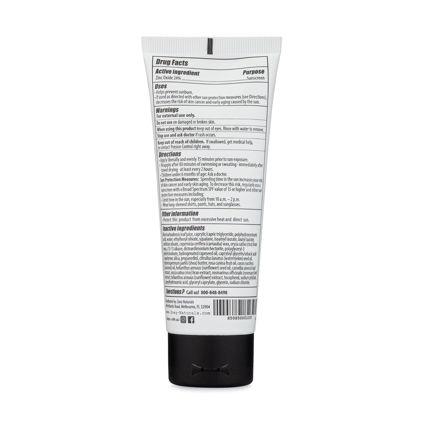 Zoey Naturals SPF 50+ Sunscreen for Babies | Water-Resistant, Reef-Safe, Non-Nano Zinc Oxide