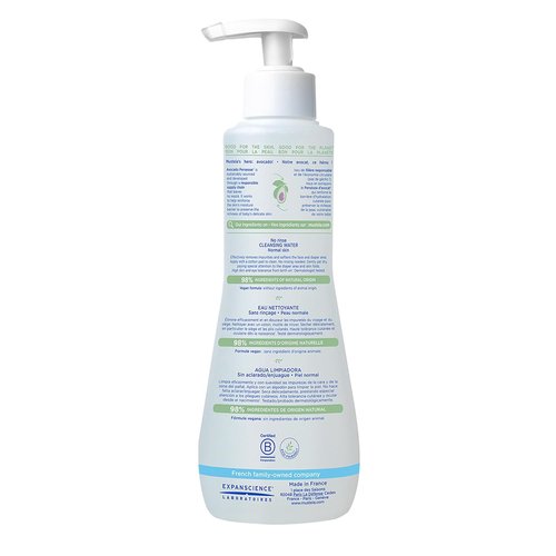 Mustela Baby Cleansing Water - No-Rinse Micellar Formula with Natural Avocado & Aloe Vera - 1 or 2-Pack Options