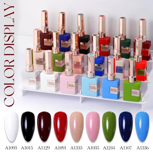 Double Rhythm 15ML Dark Red Gel Polish Pure Sheer Same Color Same Bottle Soak Off Gel Polish Art Manicure Salon DIY at Home for Women (Blood Red-A1378)