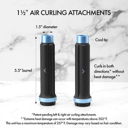 BaBylissPRO StyleSwitch Ionic Multi-Styler, Air Styler and Hair Dryer, Lightweight Hot Air Brush with 5 Attachments, Automatic Dual Voltage
