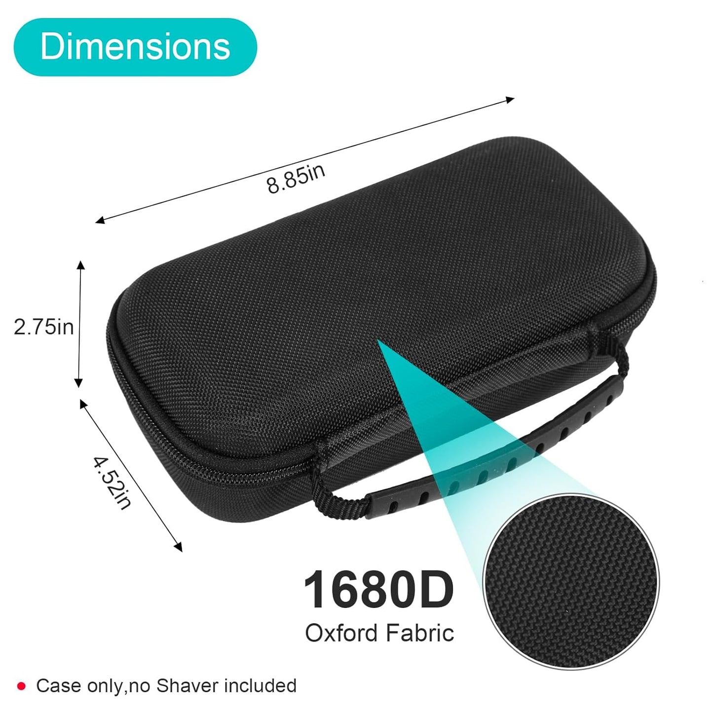 SLODE Hard Travel Case for Philips Norelco OneBlade | Durable Carrying Bag with Handle - Black