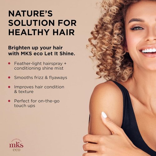 MKS Eco Let It Shine Shine Mist | Refreshing Hairspray with Moroccan Argan Oil - 4 fl oz - Vegan & Cruelty-Free