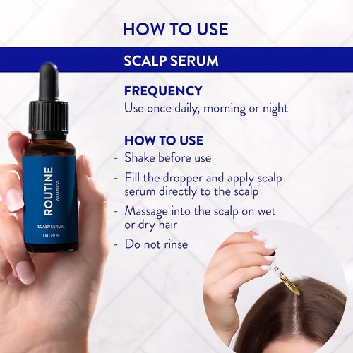 Routine Wellness Scalp Serum for Thinning Hair - Promotes Thicker, Fuller Hair with Red Clover & Peptides | 30ml