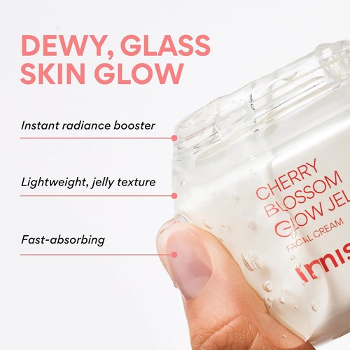 Innisfree Cherry Blossom Glow Jelly Cream - Hydrating Moisturizer with Niacinamide for Radiant Skin