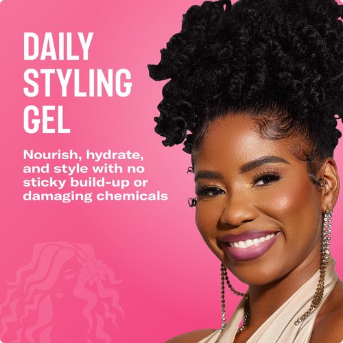 Mielle Organics Honey & Ginger Hair Gel - Curl Defining Styling Gel with Aloe & Babassu Oil - 13 Fl Oz