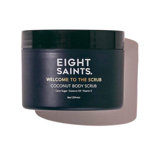 Eight Saints Coconut Body Scrub - Natural Exfoliating Sugar Scrub for Acne & Cellulite | 8 Ounces