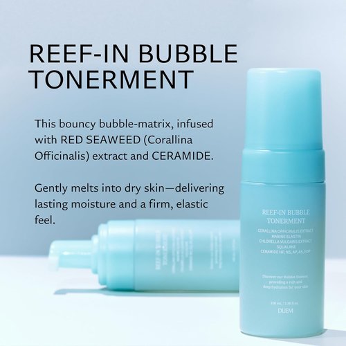 DUEM | Bubble Tonerment – Low pH Ceramide Complex Foaming Toner for 72-Hour Hydration, 3.38 fl. oz.