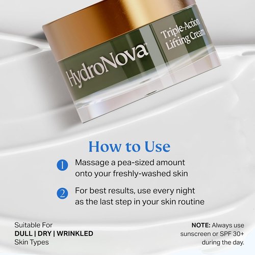 HYDRONOVA Anti-Aging Moisturizer - Skin-Firming Face and Neck Cream with Retinol | PM Hydration for Women
