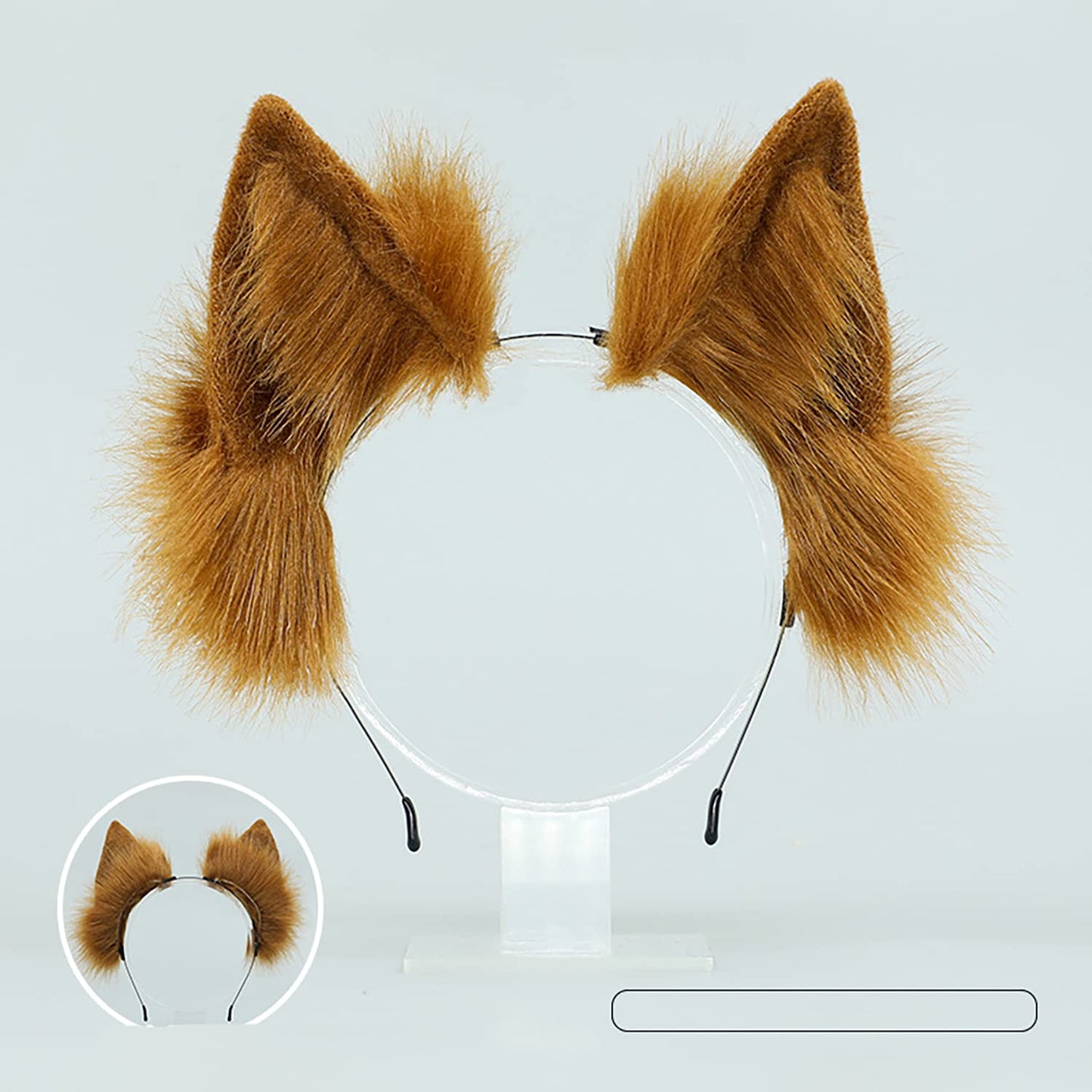 Faylay Wolf/Fox/Cat Ear Cosplay Headwear Girl Accessories Handmade Hairband Furry Ear Faux Fur Headband (04-5 Camel)