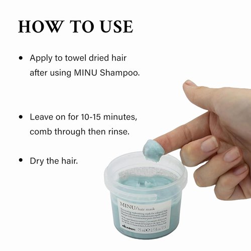Davines MINU Hair Mask - Nourishing Treatment for Color Treated Hair | Smooth, Brighten & Add Shine