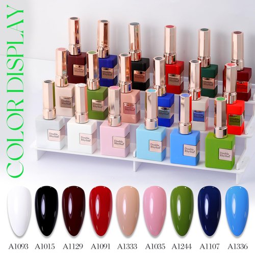Double Rhythm 15ML Gel Nail Polish Pure Sheer Same Color Same Bottle Soak Off Gel Polish Art Manicure Salon DIY at Home for Women (Bright Green-A1042)