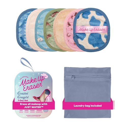 Original MakeUp Eraser 7-Day Set - Effortlessly Remove All Makeup with Just Water | Coastal Cowgirl, 7ct
