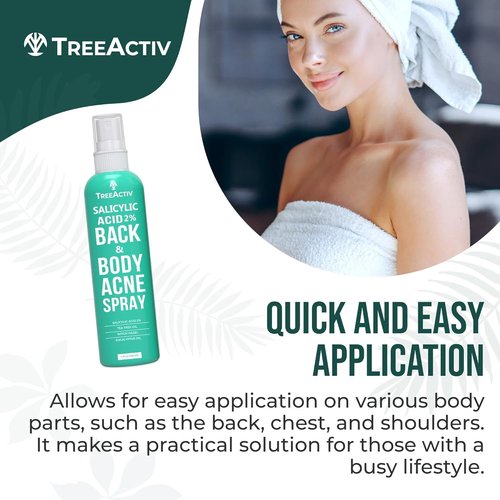 Back Acne Spray by [Brand Name] - 2% Salicylic Acid & Tea Tree Oil Mist for Fast Relief | 4 fl oz