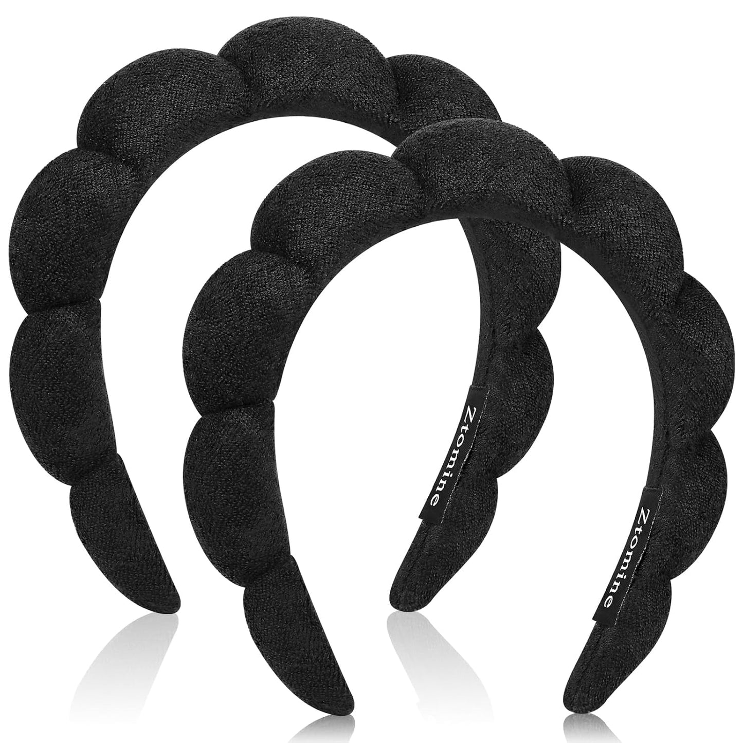 Ztomine Spa Headbands - Terry Cloth Makeup Headband Set of 2 for Face Washing & Skincare