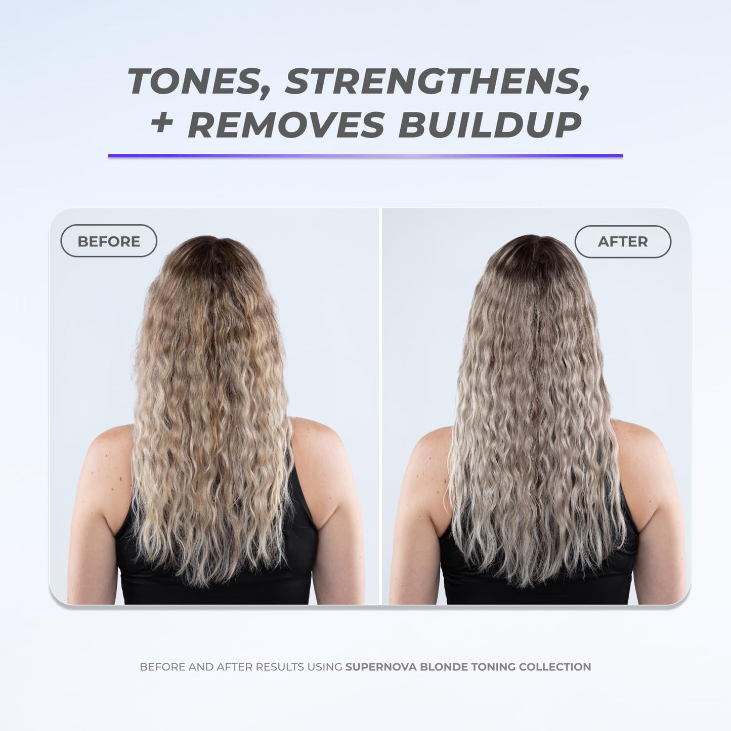 XMONDO Hair Supernova Blonde Toning Shampoo - Vegan Formula with Jojoba Oil & Violet Pigments, 8 Fl Oz