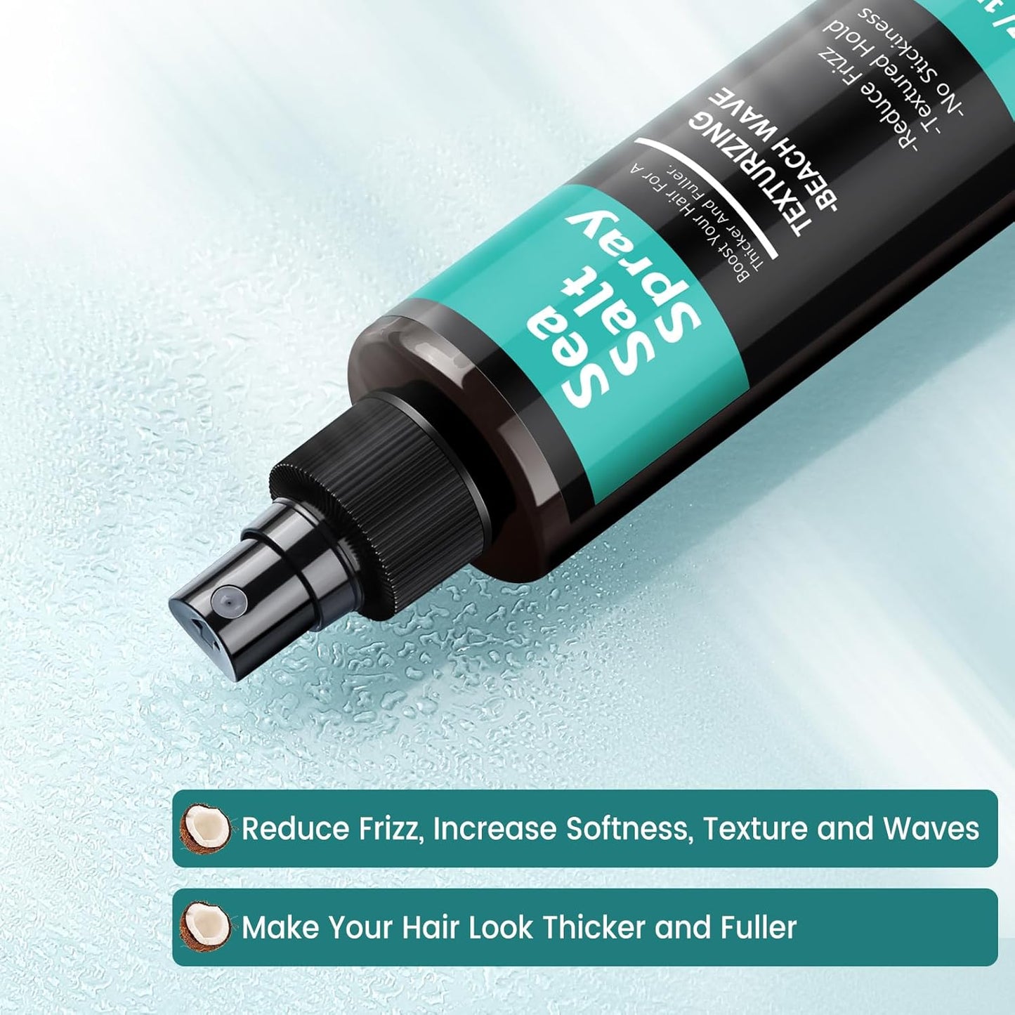 Sea Salt Spray - Texturizing Hair Volume Spray for Men & Women | Alcohol-Free, Coconut Scent, 5 fl oz