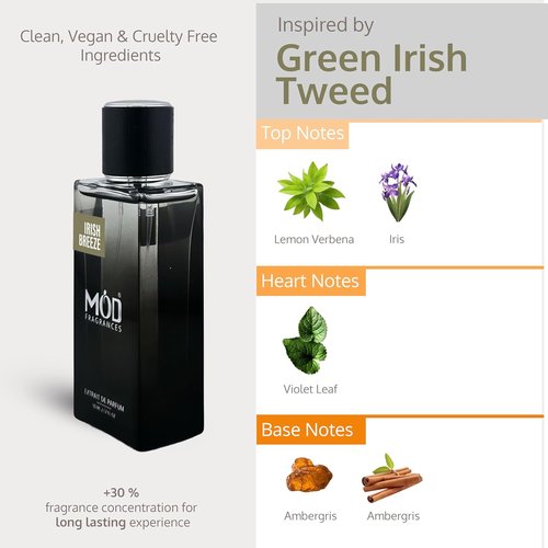 Irish Breeze Perfume For Men - Long Lasting Woody Floral Musk Fragrance | 50ml Extrait De Parfum