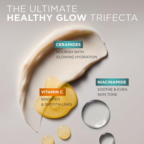 L'Oreal Paris Bright Reveal Vitamin C Glow Moisturizer - Hydrating Facial Cream with SPF 50 Sample