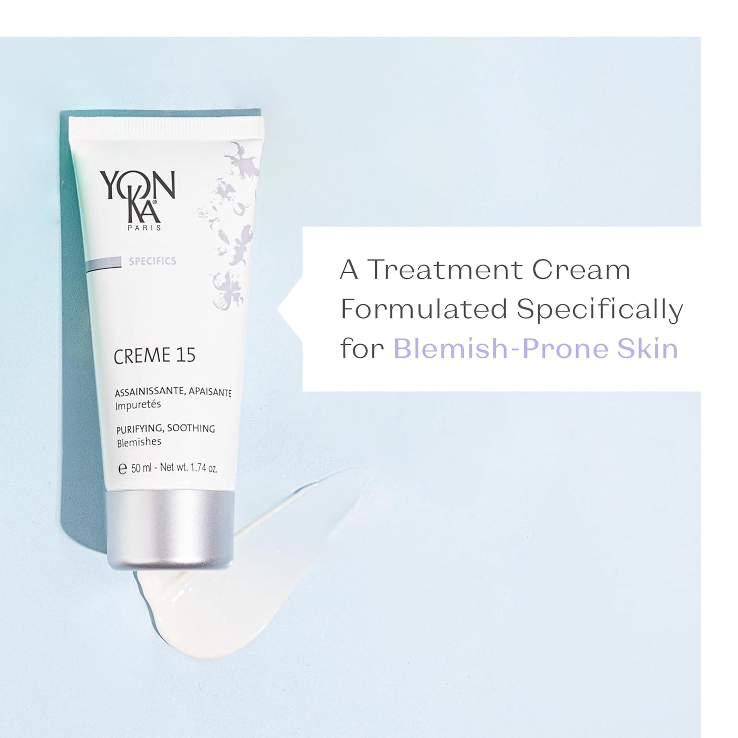 Yon-Ka Specifics Creme 15 - Balancing Face Cream with Chamomile & Botanicals for Oily Skin | 1.74 oz
