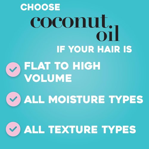OGX Nourishing Coconut Oil Hair Mist - Lightweight Leave-In Treatment with Bamboo Extract, 4 Fl Oz