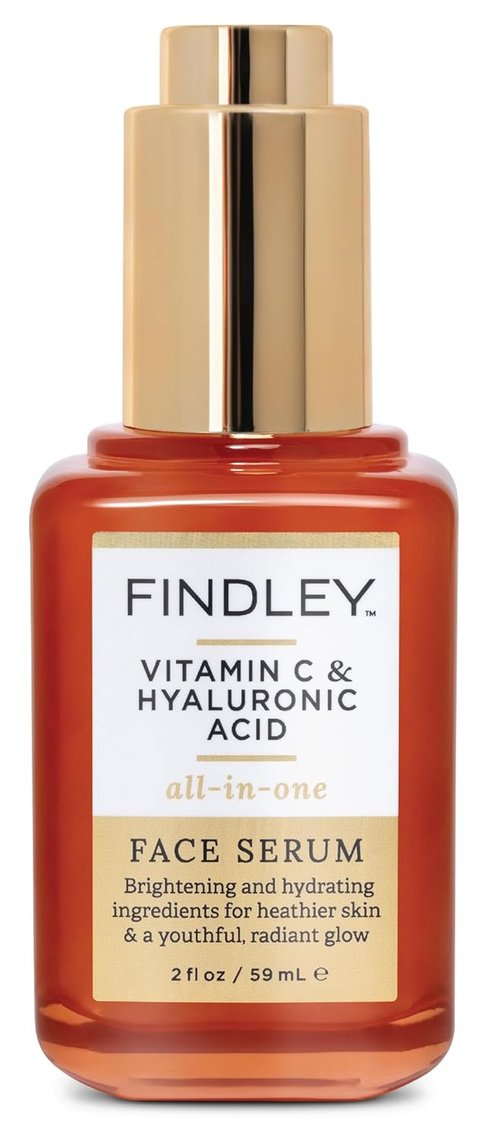 Findley All-in-One Face Serum - Hydrating Vitamin C & Hyaluronic Acid | Anti-Aging Formula for Youthful Skin (2 Fl Oz)