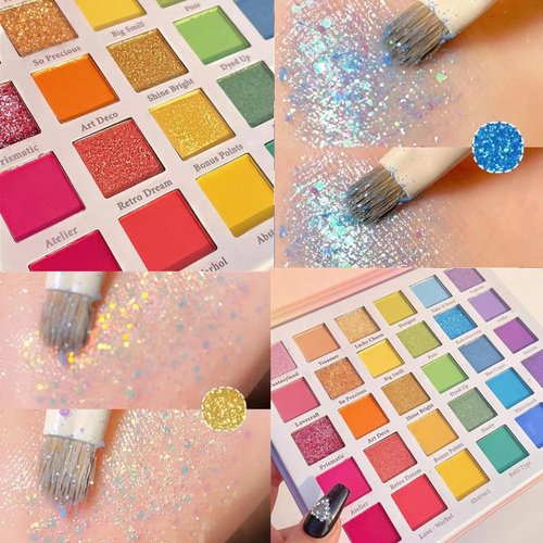Grospe 30 Color Rainbow Eyeshadow Palette - Highly Pigmented Mattes & Shimmers | Blendable, Long-Lasting Makeup Gift Set