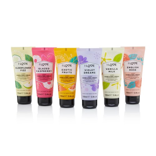 I LOVE English Rose Scented Hand and Nail Cream - Hand Cream for Dry Hands - Vitamin E, Coconut Oil, and Shea Butter - Silicone Free - 3.4 oz