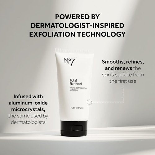 No7 Microdermabrasion Face Scrub - Exfoliating Dark Spot Corrector for Sensitive Skin | Reduces Fine Lines (2.5 Oz)