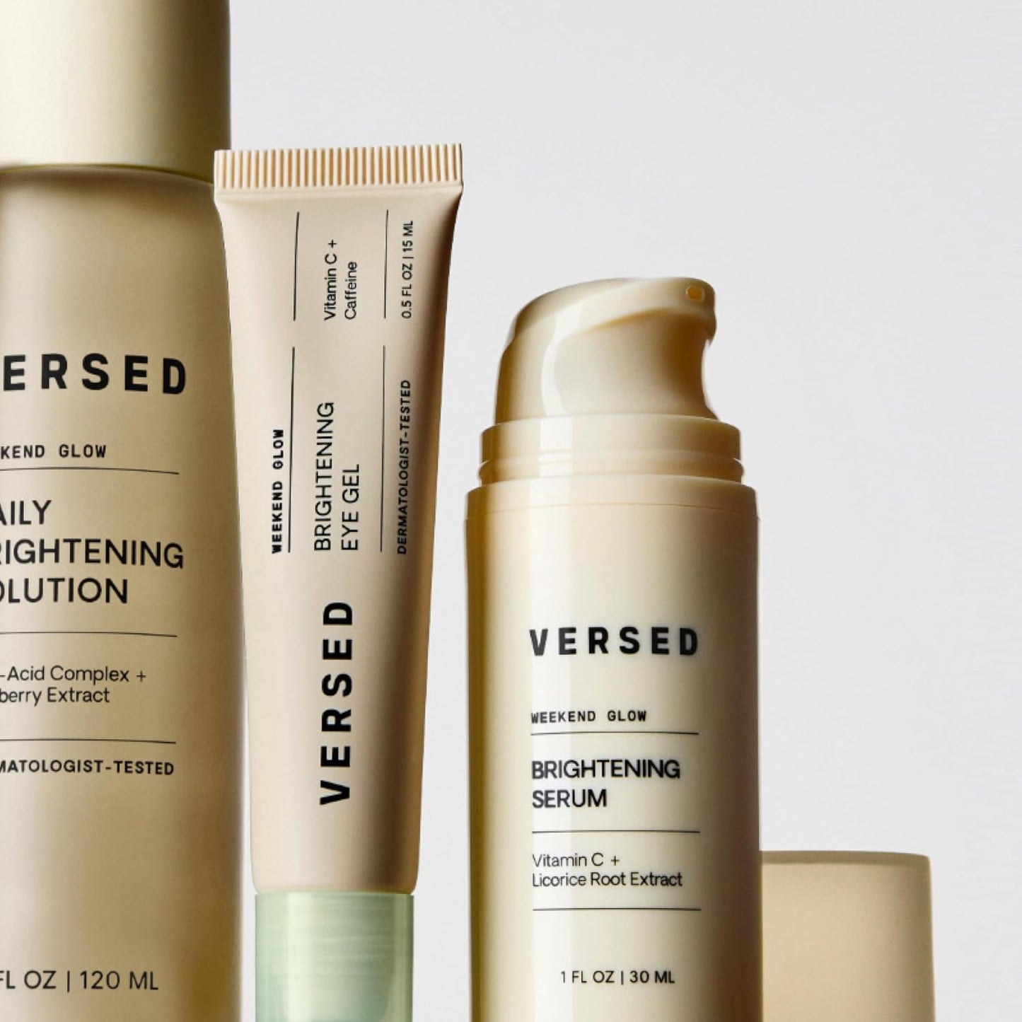 Versed Weekend Glow Eye Gel - Caffeine Under Eye Cream for Dark Circles & Wrinkles - 0.5 oz