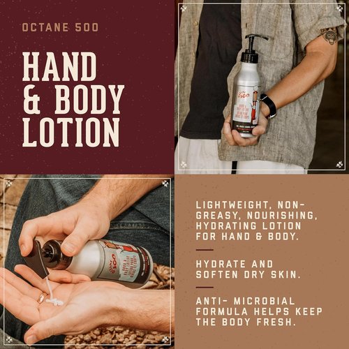 18.21 Man Made Octane 500 Sweet Tobacco Lotion & Lip Balm Set - Moisturizes All Skin Types