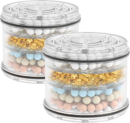 MakeFit Shower Head Filter Replacement Cartridge - H5H117 | 2-Pack for Clean Water & Healthier Skin