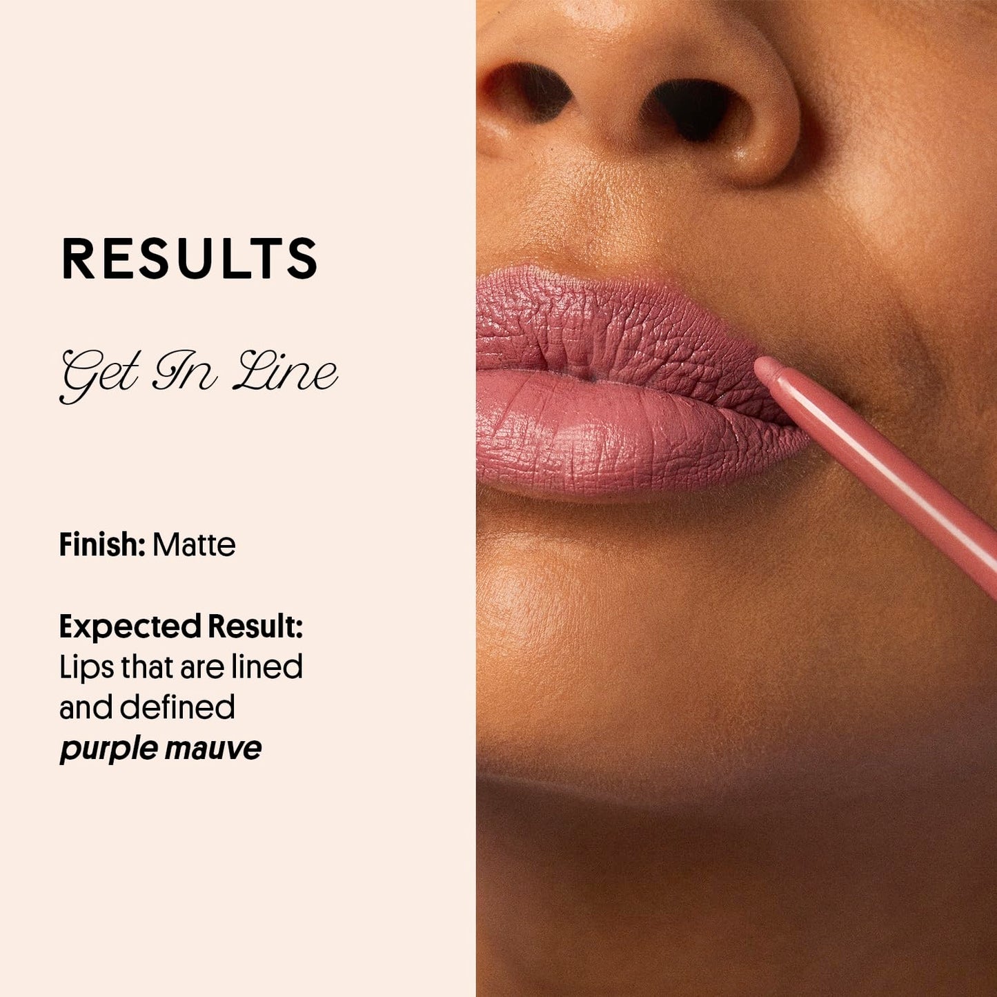 Winky Lux Pippy Demi Matte Lip Liner Pencil - Waterproof Purple Mauve Lipliner with Creamy Retractable Tip