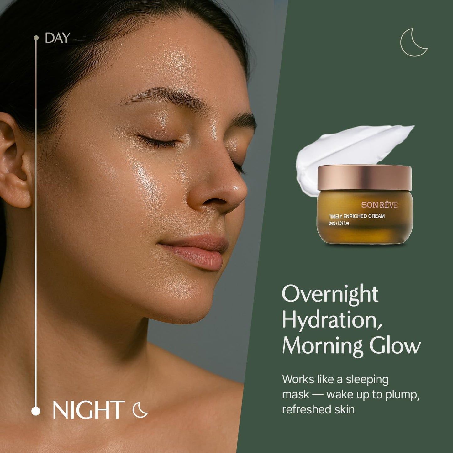 SONREVE Moisturizing Face Cream - Anti-Aging Botanical Formula for Dry, Sensitive Skin | 50ml (1.69 fl oz)