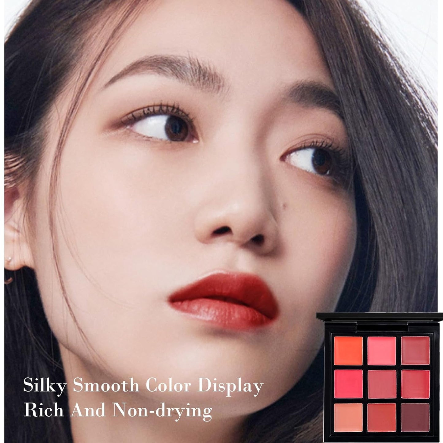 9-Color Lipstick Palette - Velvet Matte Lip & Cheek Tint | Long-Lasting, Waterproof Formula