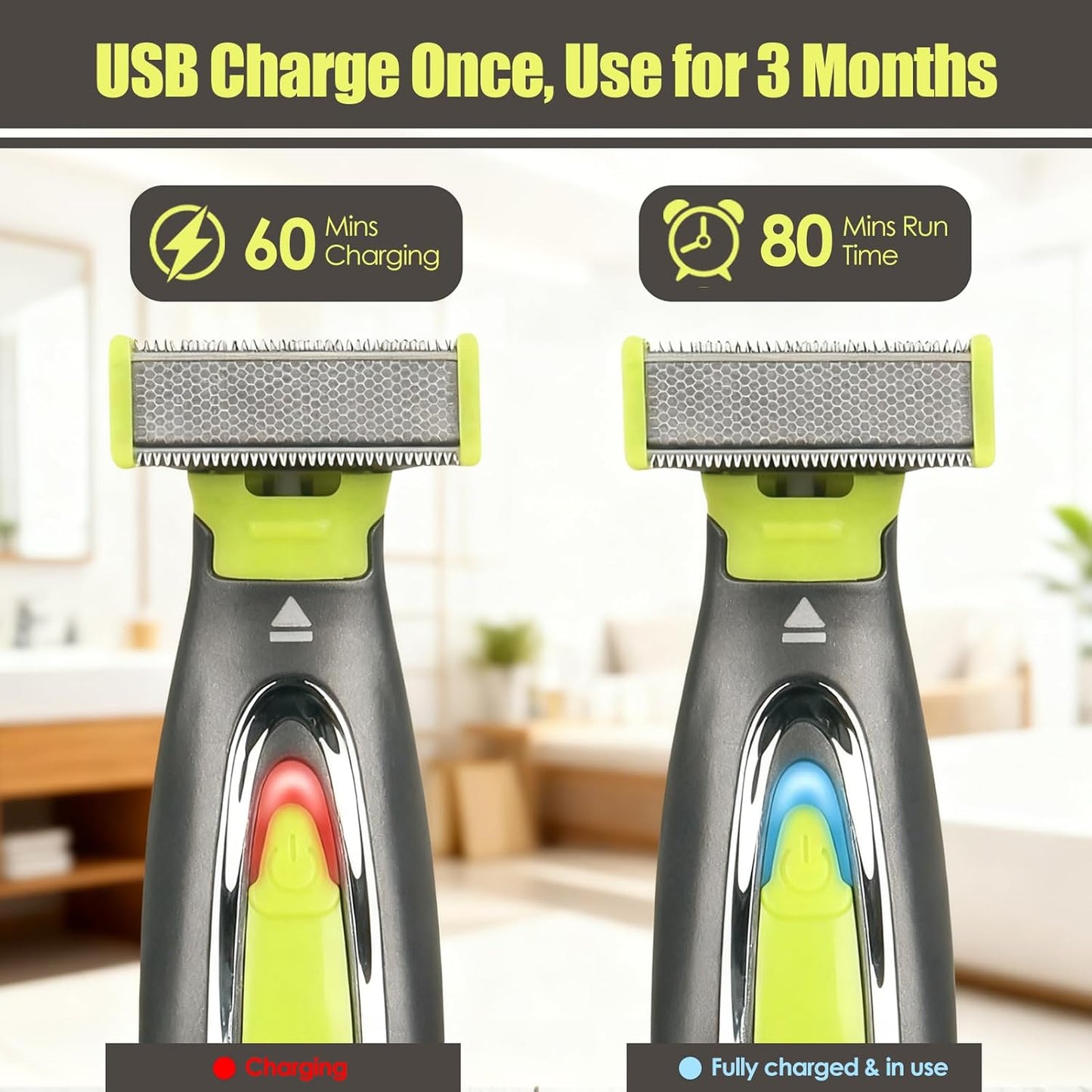 Skiennix Beard Trimmer - Rechargeable Electric Grooming Kit for Men | Washable, Versatile & Durable